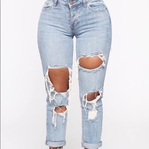 So Over You Boyfriend Jeans - Light Blue Wash